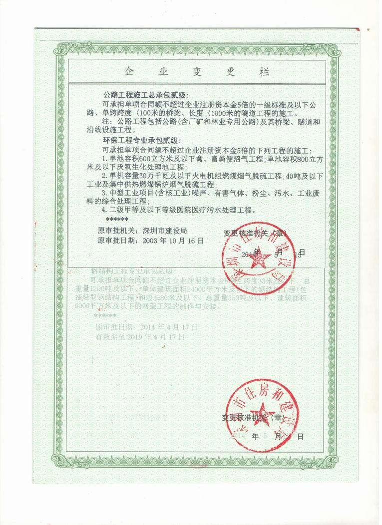 资质证书 (附本3)