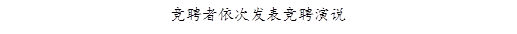 竞聘者依次发表竞聘演说